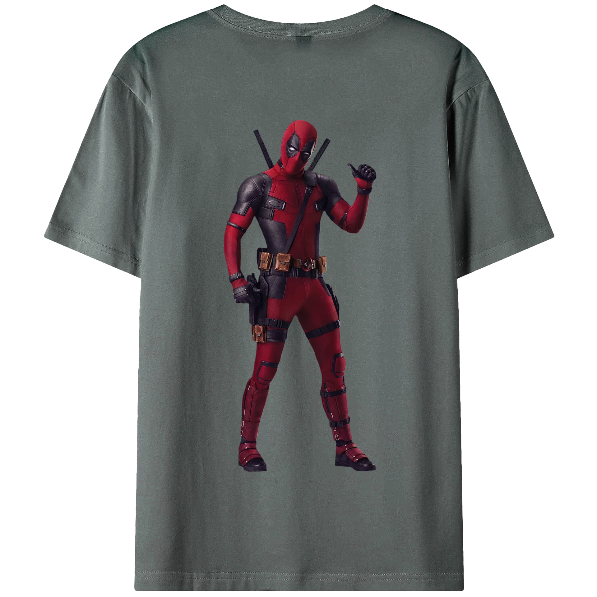 （画像用） Deadpool デッドプール 綿100％半袖Tシャツ（背面プリント）